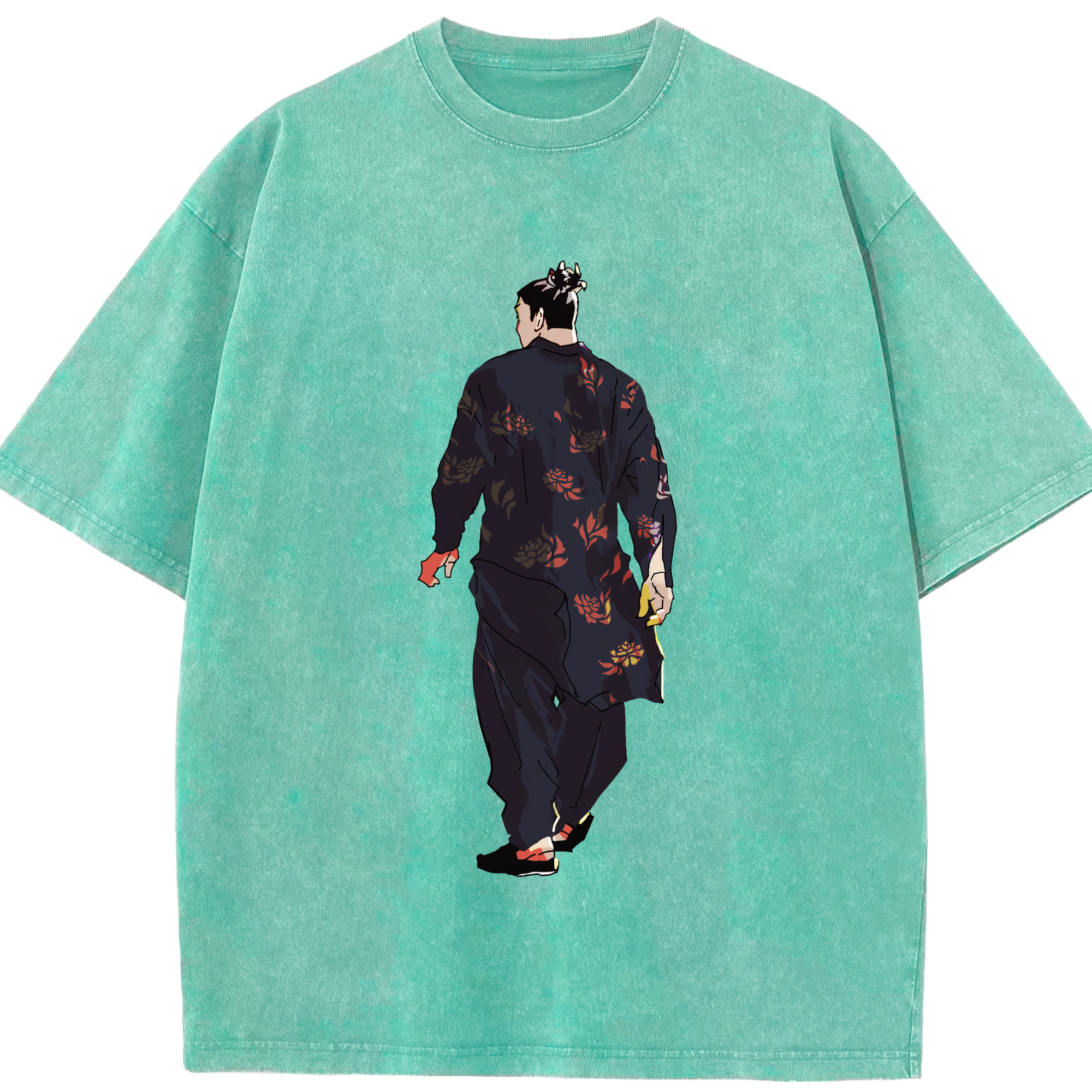 （画像用） 呪術廻戦 Jujutsu Kaisen 綿100% ヴィンテージ風 半袖Tシャツ（フロントプリント）